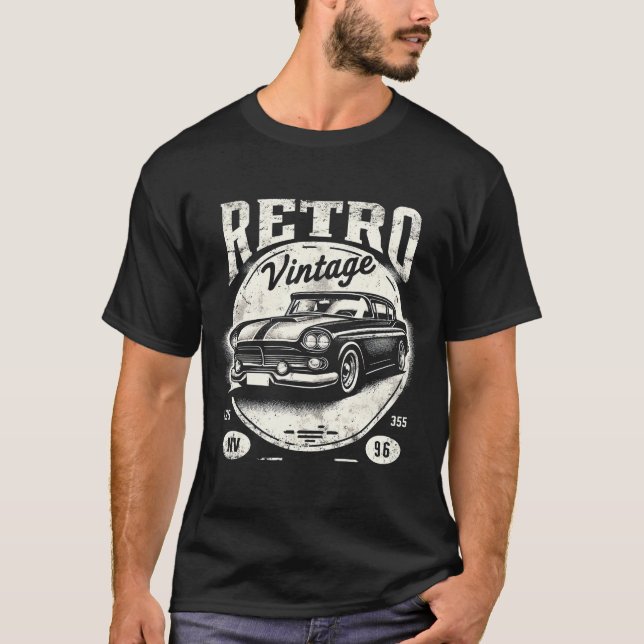 T-shirt Retro Classic Car Vintage (Devant)