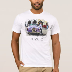 T-shirt *~* Retro Classic Vintage Antique Homme Leaning Vo
