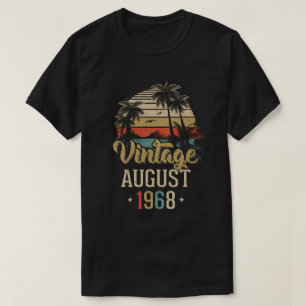 T-shirt Retro Classic Vintage Août 1968 50E Anniversaire G