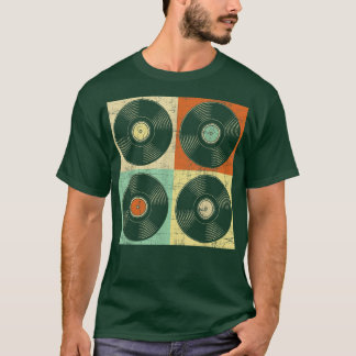 T-shirt Retro Classic Vinyl Records - Music Lover Record S