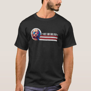 T-shirt Retro Cockapoo Chiens USA Drapeau Meilleur Chien P