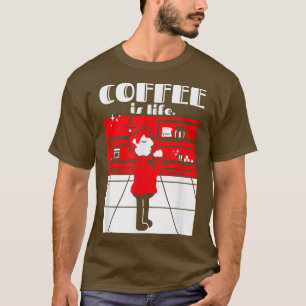 T-shirt Retro Coffee ls Life Coffee Lover Espresso Boisson