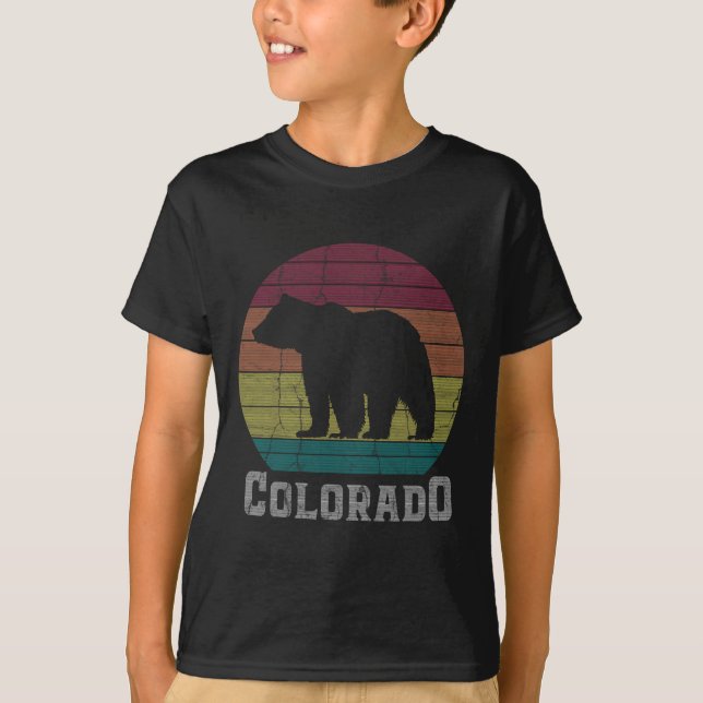 T-shirt rétro Colorado Rocky Mountains Ski Camping (Devant)