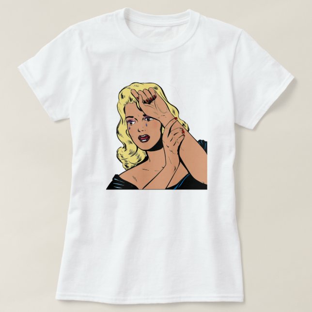 T-shirt Retro Comic Girl (Design devant)