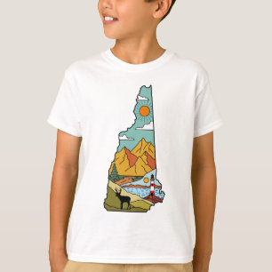T-shirt Retro Concord New Hampshire White Mountain