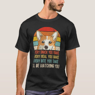 T-shirt Retro Corgi Chaque friandise que vous faites Chaqu