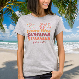 T-shirt Retro Costa Rica Souvenir d'été