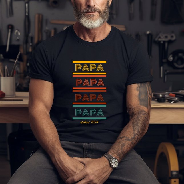 T-shirt Retro couleur Papa (Créateur téléchargé)