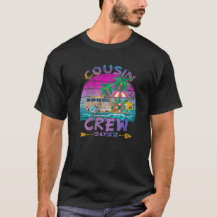 T-shirt Retro Cousin Crew Vacation 2022 Beach Trip Family