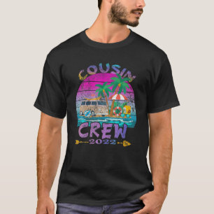T-shirt Retro Cousin Crew Vacation 2022 Beach Trip Family
