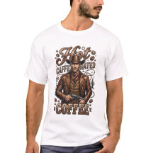 T-Shirt Rétro Cowboy Café Caféiné Chaud