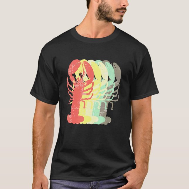 T-shirt Rétro Crawfish Crawfish Cajun Seafood Eat (Devant)