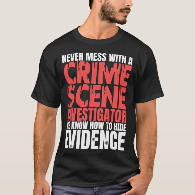 T-shirt Retro Crime Scene Investigator (Devant)