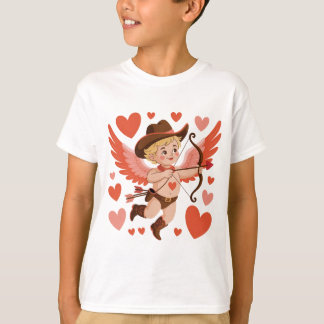 T-shirt Retro Cupid Bow Tee, Baby Cupid Valentine Gift