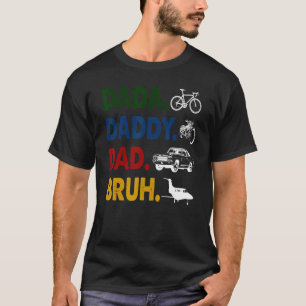 T-shirt Retro Dada papa papa Bruh Fête des pères Moto