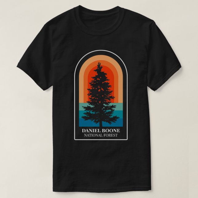 T-shirt Retro Daniel Boone National Forest Kentucky Hiking (Design devant)