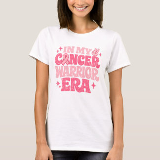 T-shirt Rétro Dans Mon Ère de Guerrière du Cancer Ruban Ro