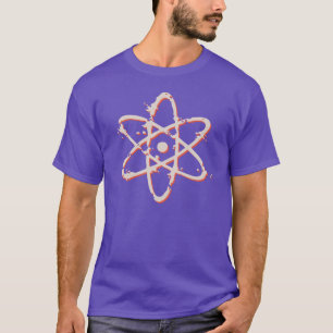 T-shirt Rétro d'atome affligé