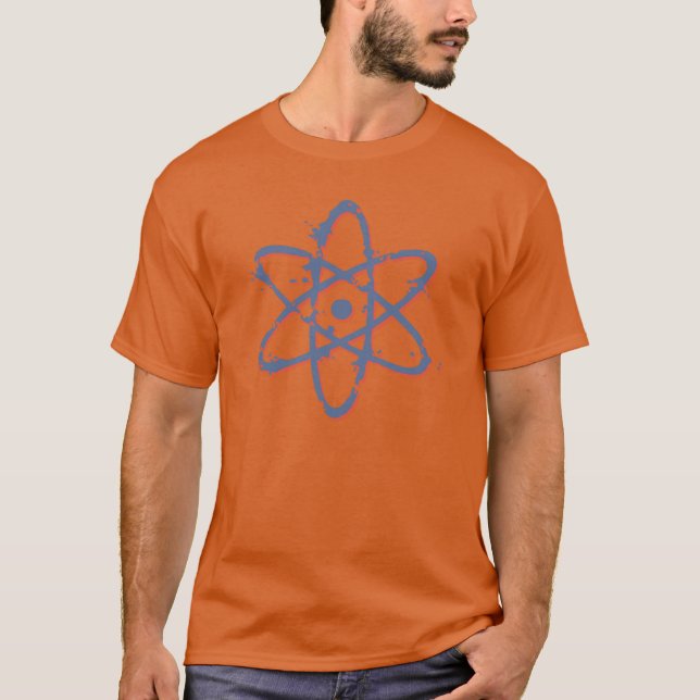 T-shirt Rétro d'atome affligé (Devant)