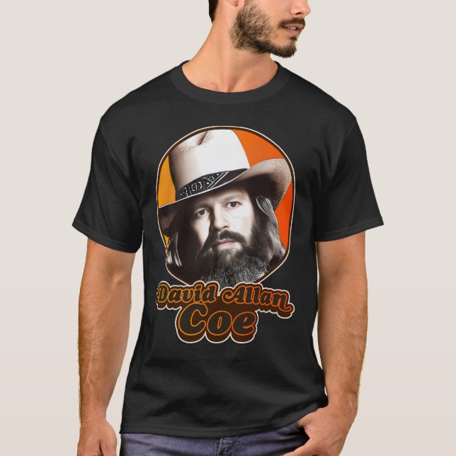 T-shirt Retro David Allan Coe Outlaw Country Music Hommage (Devant)