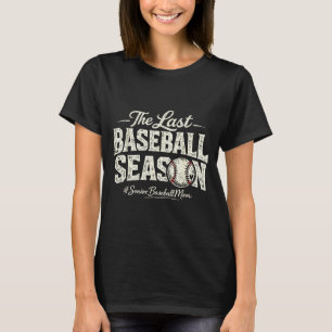 T-shirt Rétro de la dernière saison de baseball maman de b