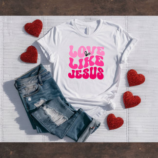 T-shirt rétro de la Saint-Valentin 'Amour comme Jé