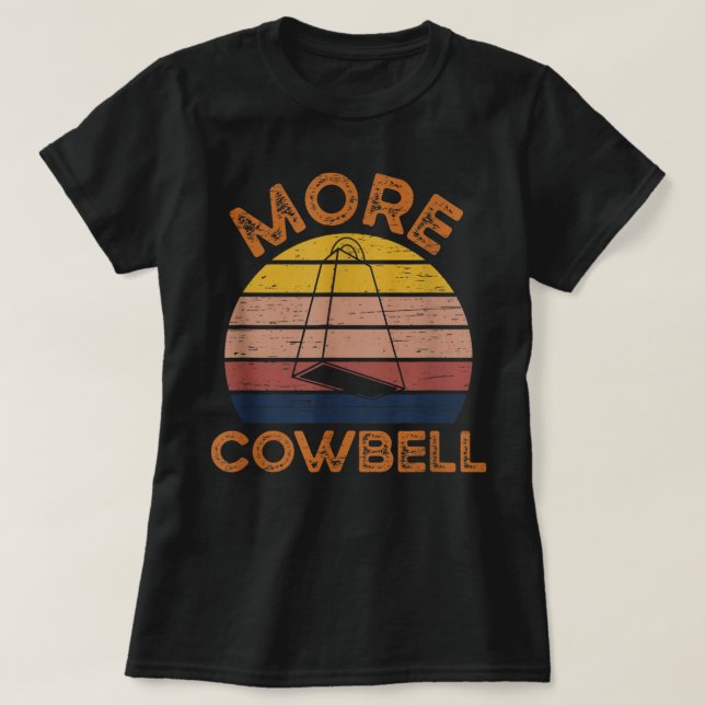 T-shirt Retro de More Cowbell (Design devant)