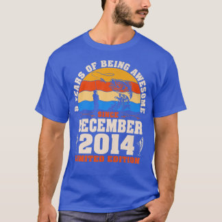 T-shirt Rétro Décembre 2014 8 Ans Amateurs de pêche 8ème 