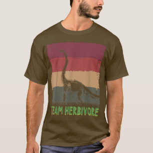 T-shirt Retro Dinosaur Plante Herbivore Veggie Food V