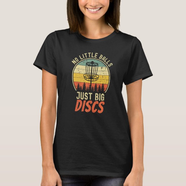 T-shirt Retro Disc Golf Pas De Petites Boules Juste De Gra (Devant)