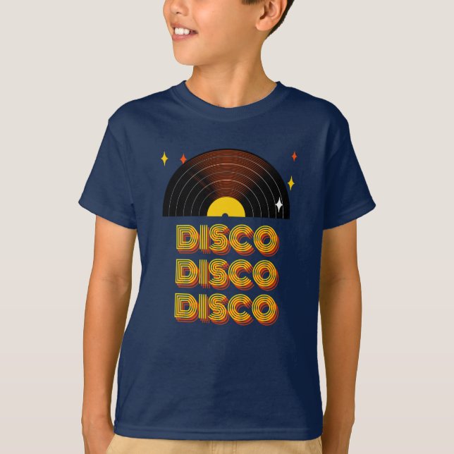 T-shirt Rétro Disco Shirt - Style Disco Era des années 197 (Devant)