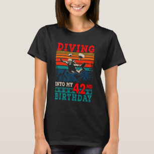 T-shirt Retro Diving In My 42nd Birthday Skydiving
