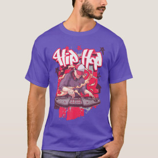 T-shirt Retro DJ Hip Hop Turntables Graffiti 90's Rap Musi