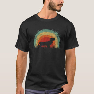 T-shirt Retro Docteur Vintage Chien arc-en-ciel Hommes Fem