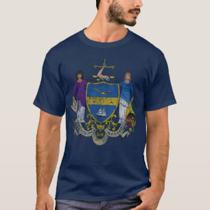 T-shirt Rétro drapeau affligé de Philadelphie Pennsylvanie