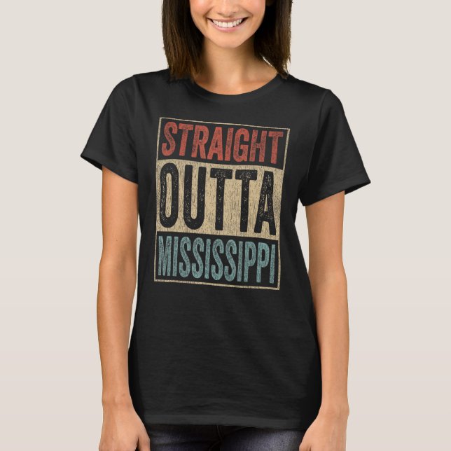 T-shirt Retro Droite Sortie Mississippi (Devant)