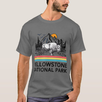 T-shirt Rétro du parc national vintage Yellowstone