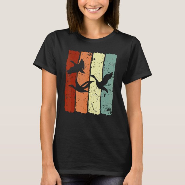 T-shirt Retro Duck Ducks Goose Geese Swan Swans Birds (Devant)
