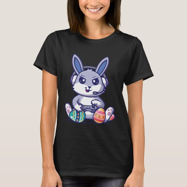 T-shirt Retro Easter Video Game Easter Gaming Graphics Hap (Devant)
