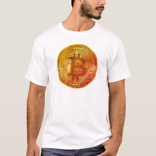 T-Shirt rétro en Bitcoin blanc
