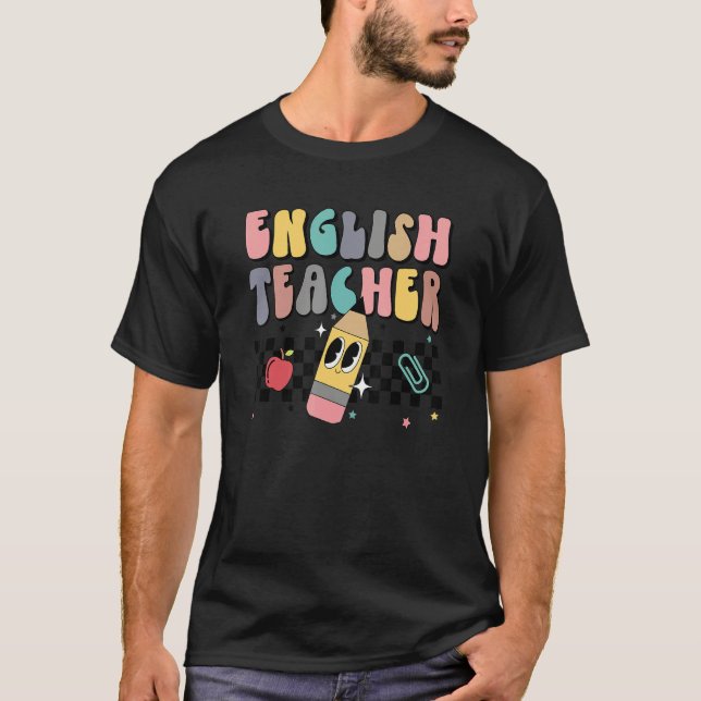 T-shirt Retro English Teacher Back To School 2022 Grammar  (Devant)