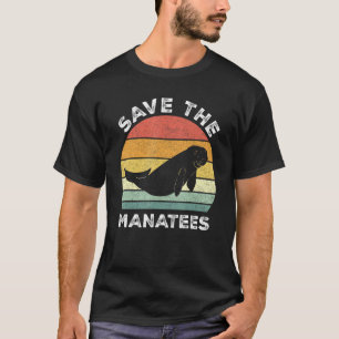 T-shirt Retro Enregistrer le chemise Manatees Vintage Amou