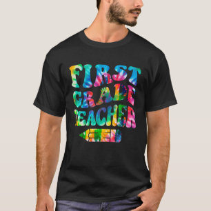 T-shirt Retro Enseignant de première année Tie Dye Funny 1
