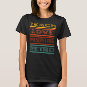 T-shirt Retro Enseignant Super Inspirational Happational R