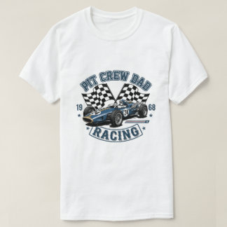T-Shirt Rétro Équipe de Pit Papa Voiture de Course