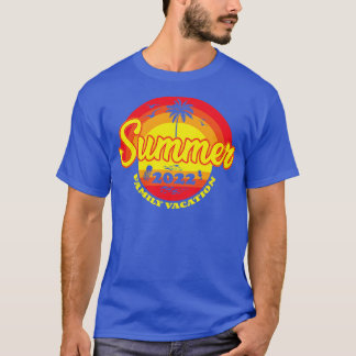T-shirt Rétro été vacances en famille 2022