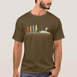 T-shirt Retro Evolution Kayak Fishing Kayaking Vintage 214
