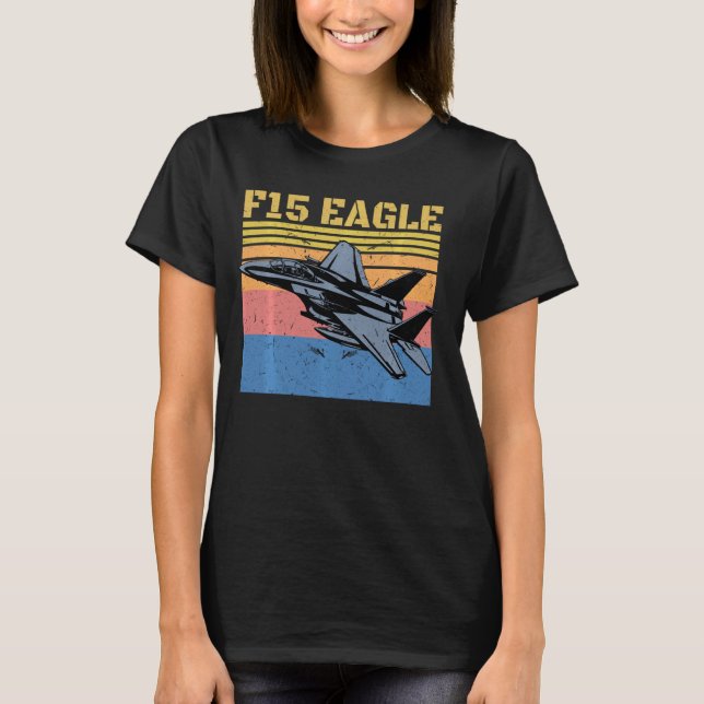 T-shirt Retro F 15 Eagle Military Jet F15 Fighter Jet 4e (Devant)