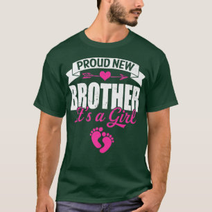 T-shirt Retro Famille Fière Nouveau Frère C'est une fille