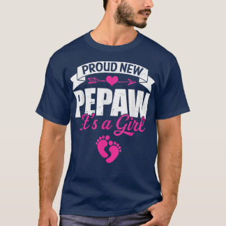 T-shirt Retro Famille Fière Nouveau Pepaw C'est une fille 